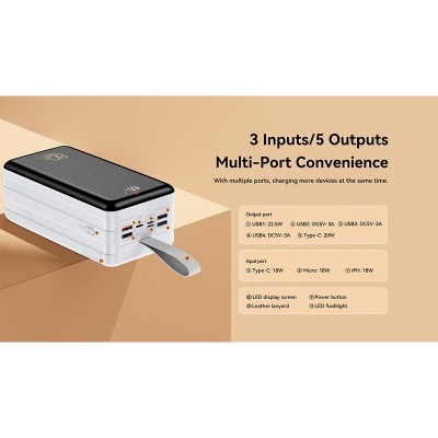УМБ REMAX Chinen Series RPP - 291 80000mAh |3USB/Type-C/Lightning, PD/QC, 20W/3A|