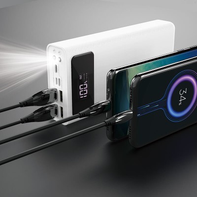УМБ Hoco General LED Display power bank J65 30000mAh |4USB/Lightning/Type-C, 2A|
