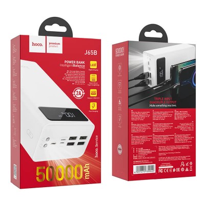 УМБ Hoco General LED Display power bank J65B 50000MAH |4USB/Lightning/Type-C, 2A|