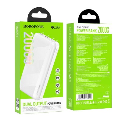 УМБ BOROFONE Pindar power bank BJ27A 20000mAh |2USB/Type-C, 2.1A|