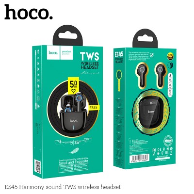 Навушники Bluetooth HOCO Harmony sound TWS wireless headset ES45 |30/320mAh, BT5.0, 3.5H|