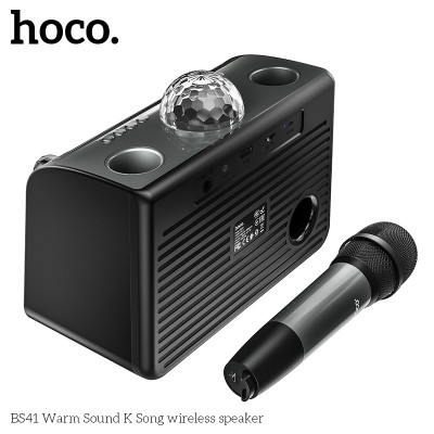 Акустика-караоке HOCO Warm Sound K Song wireless speaker BS41 |BT/TF/USB/AUX, Microphone, 20W|