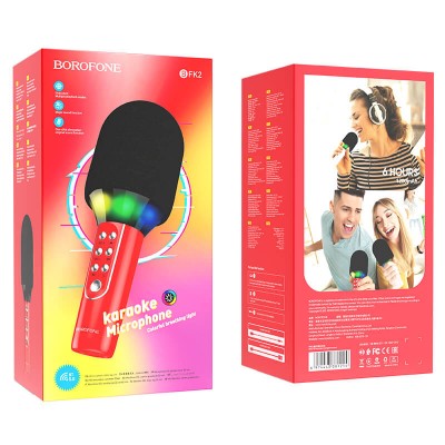 Караоке мікрофон BOROFONE Elf karaoke microphone BFK2 |BT5.0, AUX/TF, A2DP, 6h|