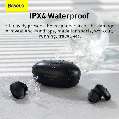 Навушники Bluetooth BASEUS True Wireless Earphones W11 IPX4 |BT5.0, 40/300mAh, 4h, Qi, Location, OTA| (NGTW060001)