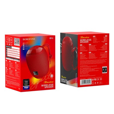 Акустика BOROFONE Miraculous sports wireless speaker IPX5 BR6 |BT5.0, TWS AUX, FM, TF, USB|