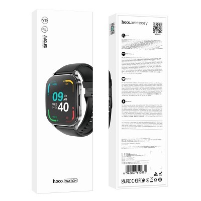 Smart Watch Hoco AMOLED Sport  Y19 (call version)  |BT 5.1, Track, HeartRate, IP68|