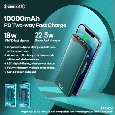 УМБ REMAX Kingkong II RPP-201 10000mAh |2USB/1Type-C, PD/QC, 3A, 22.5W|