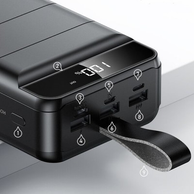 УМБ REMAX Leader Series Fast Chaging Power Bank 50000mAh RPP-185 |3USB/Type-C/Lightning, 2.1A|