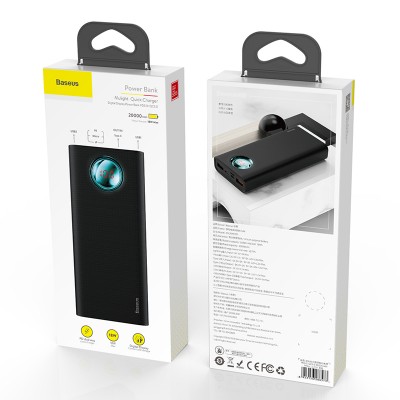 УМБ BASEUS Amblight Quick charge powerbank 20000mAh |2USB/Type-C/Lightning, PD3.0/QC3.0, 3A/18W| (PPALL-LG02)