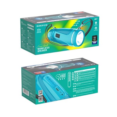 Акустика BOROFONE Empyreal sports wireless speaker IPX5 BR7 |BT5.0, TWS AUX, FM, TF, USB|