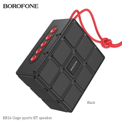 Акустика BOROFONE LED Gage sports BT BR16 |BT5.1, TWS AUX, FM, TF, USB, 4hours|
