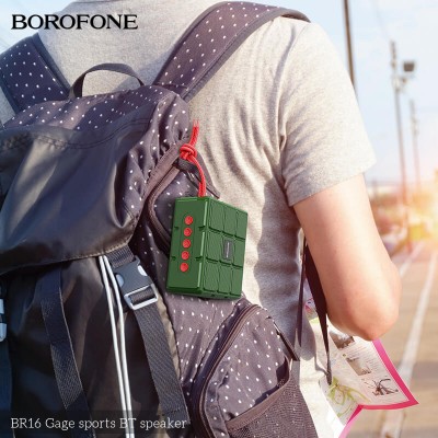 Акустика BOROFONE LED Gage sports BT BR16 |BT5.1, TWS AUX, FM, TF, USB, 4hours|