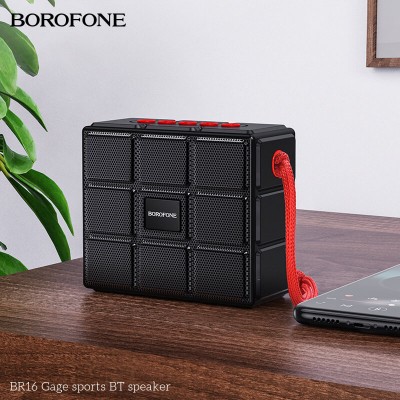Акустика BOROFONE LED Gage sports BT BR16 |BT5.1, TWS AUX, FM, TF, USB, 4hours|