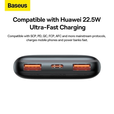 УМБ BASEUS Bipow Pro Digital Display Fast Charge Power Bank 10000mAh |2USB/Type-C, QC/PD, 22.5W/3A| (PPBD040001)