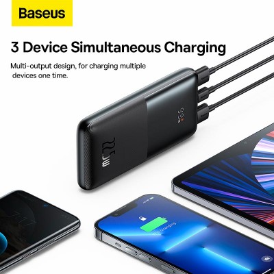 УМБ BASEUS Bipow Pro Digital Display Fast Charge Power Bank 10000mAh |2USB/Type-C, QC/PD, 22.5W/3A| (PPBD040001)