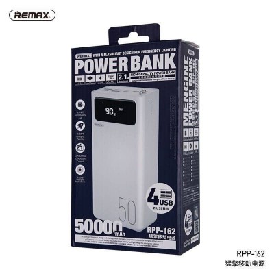 УМБ REMAX mengine Series Power Bank 50000mAh RPP-162 |4USB/Type-C/Lightning, 2.1A|