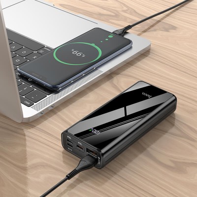 УМБ HOCO with Digital DIsplay Graceful fully compatible power bank J45 Pro 10000mah |1USB/2Type-C/1Lightning, PD/QC, 20W, 3A|