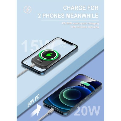 УМБ MagSafe wireless power bank JYD-PB16 10000mah |Type-c, Qi, 15/20W, PD/QC|