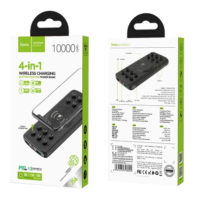УМБ HOCO with wireless charger Sea power 10000mah J56 |2USB/1Type-C, 18W/3A, QC/PD|