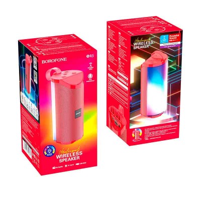 Акустика BOROFONE Adventure sports wireless speaker with LED IPX5 BR5 |BT, FM, TF, USB|