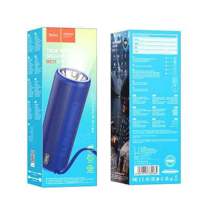 Акустика HOCO Bora sports BT speaker HC11 |BT5.0, TWS, AUX, FM, TF, USB, 2Hours, 5Wx2, Flashlight|