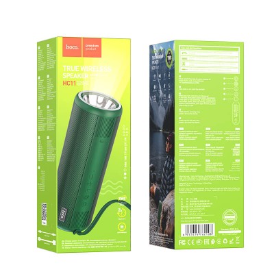 Акустика HOCO Bora sports BT speaker HC11 |BT5.0, TWS, AUX, FM, TF, USB, 2Hours, 5Wx2, Flashlight|