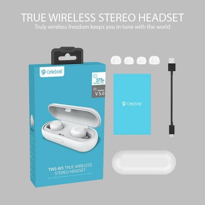 Навушники Bluetooth Celebrat TWS W5 |BT5.0, 60mAh/400mAh|