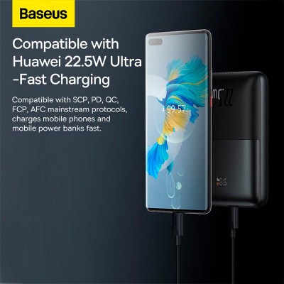 УМБ BASEUS Bipow Pro Digital Display Fast Charge Power Bank 20000mAh |2USB/1Type-C, 20W/3A, PD/QC| (PPBD040301)