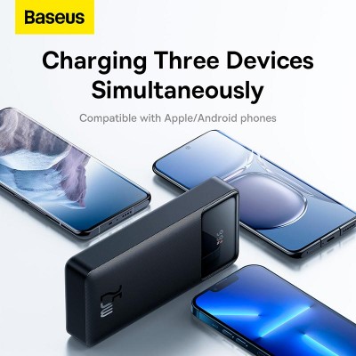 УМБ BASEUS Bipow Digital Display Fast charge Power bank 20000mAh |2USB/1Type-C, 25W/3A, PD/QC| (PPBD020301)