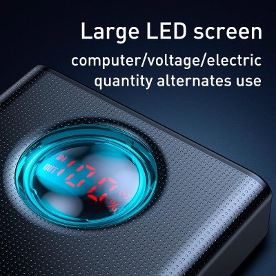 УМБ BASEUS Amblight Digital Display Fast Charge Power Bank 30000mAh |4USB/Type-C/Lightning, 65W/5A, PD/QC| (PPLG000101)