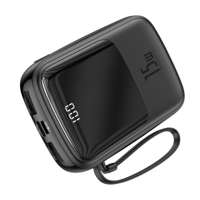 УМБ BASEUS Q Pow Digital Display 10000mah (With Type-C) |3A, 15W, 2USB/1Lightning/1Type-C| (PPQD-A09