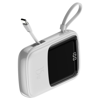 УМБ BASEUS Q Pow Digital Display 10000mah (With Type-C) |3A, 15W, 2USB/1Lightning/1Type-C| (PPQD-A09