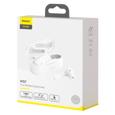 Навушники Bluetooth BASEUS Encok True Wireless Earphones W07 |ip55 waterproof|
