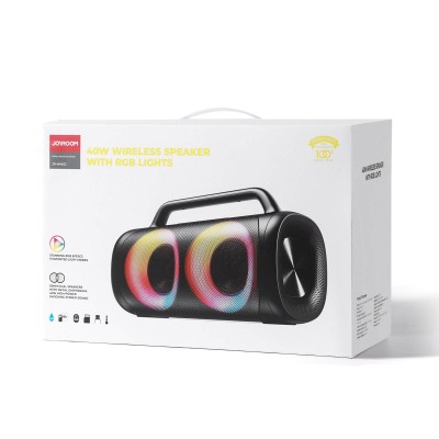 Акустика JOYROOM JR-MW02 IPX5 |BT5.0, 40W, RGB, FM/AUX/USB/TF, 6Hours|