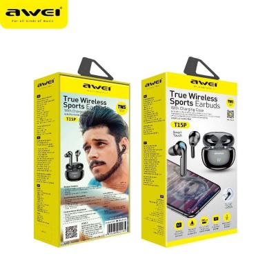 Навушники Bluetooth AWEI T15P TWS IPX5 |BT5.1, 45/390mAh, 7Hours|