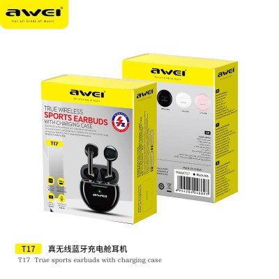 Навушники Bluetooth AWEI T17 TWS |BT5.0, 32/250mAh, 2.5Hours|
