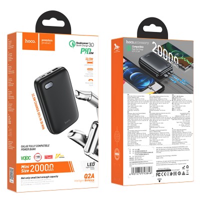 УМБ HOCO Galax fully compatible power bank LED Display 20000mAh Q2a |1USB/1Type-C, PD20W/QC3.0, 5A|