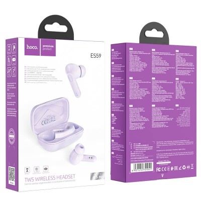 Навушники Bluetooth HOCO Gratified TWS wireless BT headset ES59 |BT5.1, 35/300mAh, 4.5Hours|