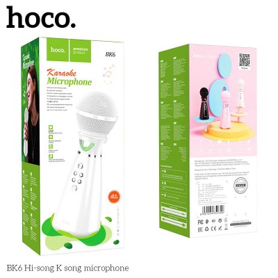 Караоке мікрофон Hoco Hi-song k song microphone BK6 |BT5.0|