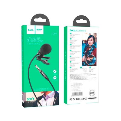Мікрофон HOCO AUX 3.5 mm Lavalier microphone L14 |1M|