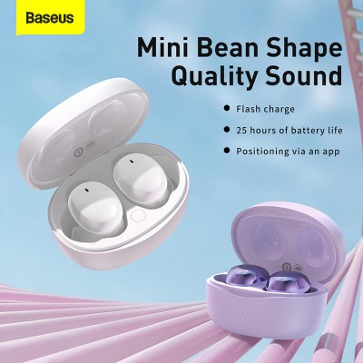Навушники Baseus True Wireless Earphones Bowie E2 |BT5.2, 40/300mAh, 5H, Location, OTA| (NGTW090001)