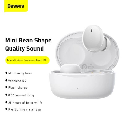 Навушники Baseus True Wireless Earphones Bowie E2 |BT5.2, 40/300mAh, 5H, Location, OTA| (NGTW090001)