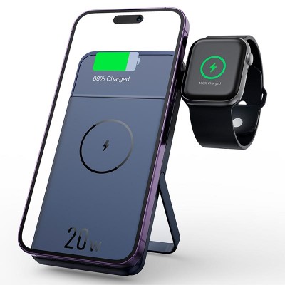 УМБ 2in1 MagSafe and Apple watch Power Bank with stand 10000mAh MP01 |Qi, 1Type-C/Lightning, 20.0W|