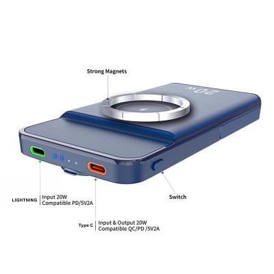 УМБ 2in1 MagSafe and Apple watch Power Bank with stand 10000mAh MP01 |Qi, 1Type-C/Lightning, 20.0W|