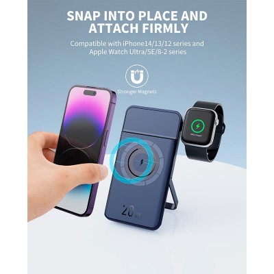 УМБ 2in1 MagSafe and Apple watch Power Bank with stand 10000mAh MP01 |Qi, 1Type-C/Lightning, 20.0W|