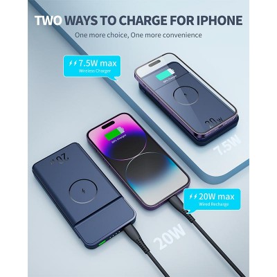 УМБ 2in1 MagSafe and Apple watch Power Bank with stand 10000mAh MP01 |Qi, 1Type-C/Lightning, 20.0W|
