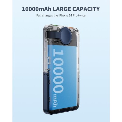 УМБ 2in1 MagSafe and Apple watch Power Bank with stand 10000mAh MP01 |Qi, 1Type-C/Lightning, 20.0W|