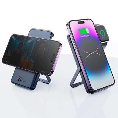 УМБ 2in1 MagSafe and Apple watch Power Bank with stand 10000mAh MP01 |Qi, 1Type-C/Lightning, 20.0W|