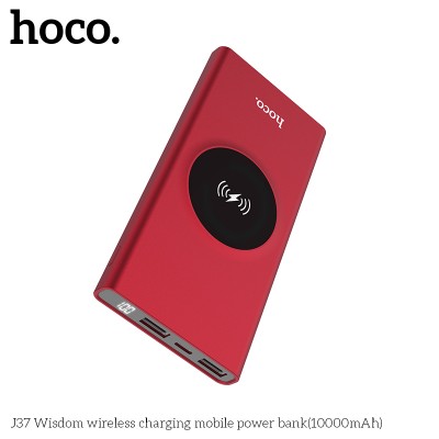 УМБ Hoco wireless Wisdom J37 10000mah |Type-C, 2USB, 2A|