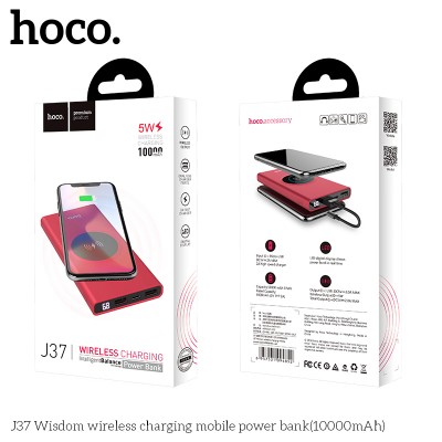 УМБ Hoco wireless Wisdom J37 10000mah |Type-C, 2USB, 2A|